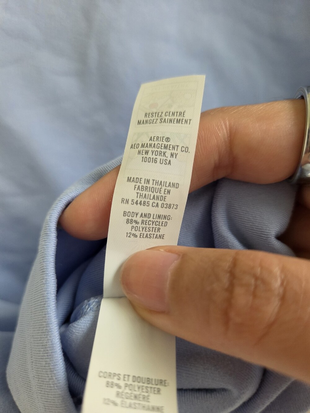 OFFLINE By Aerie The Hugger Long Sleeve Open Back T-Shirt Ocean Sky Blue XS - Picture 5 of 5